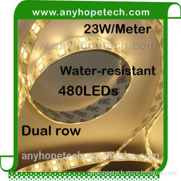 2015 new products waterproof dual row warm white outdoor led strip